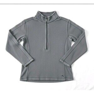 Tommy Bahama Relax Men's M/M Gray Blue Marlin Dolphin 1/4 Zip Pullover Sweatshir